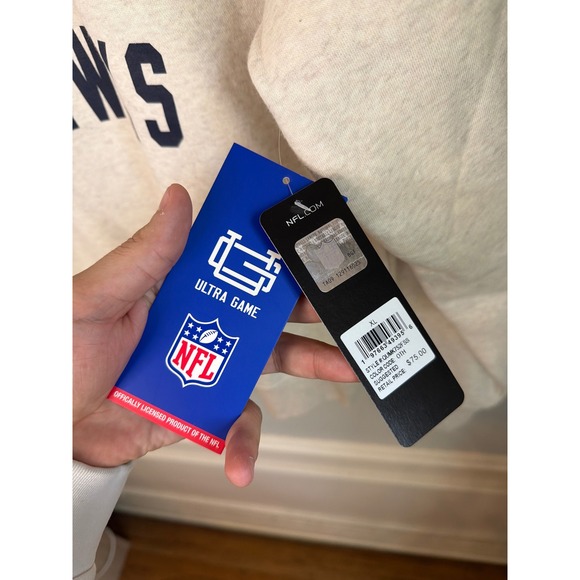 Ultra Game Seattle Seahawks NFL Crewneck Sweatshirt XL Oatmeal Heather Men - Picture 3 of 7